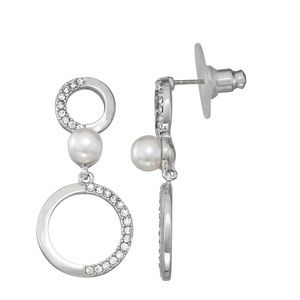 Simply Vera Vera Wang Pearl Ring Drop Earrings